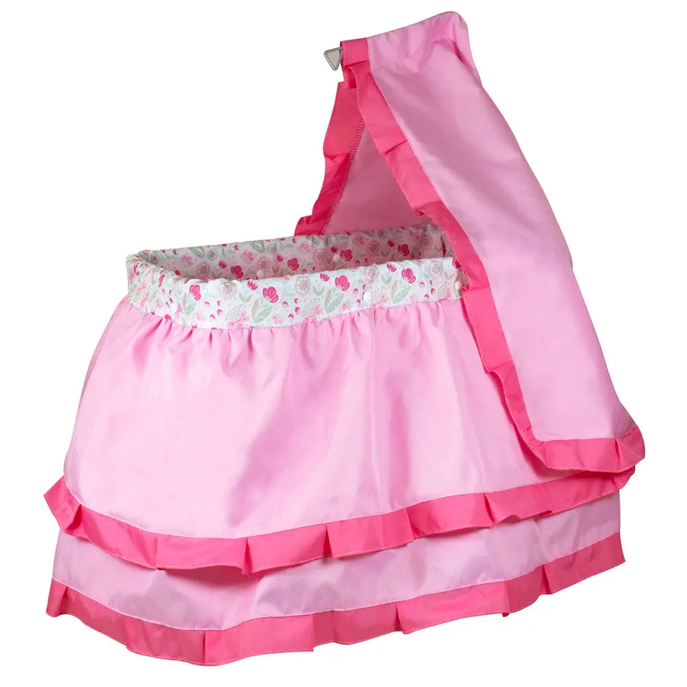 Lissi Deluxe Canopy Doll Bed With Elegant Tiered Linens 1