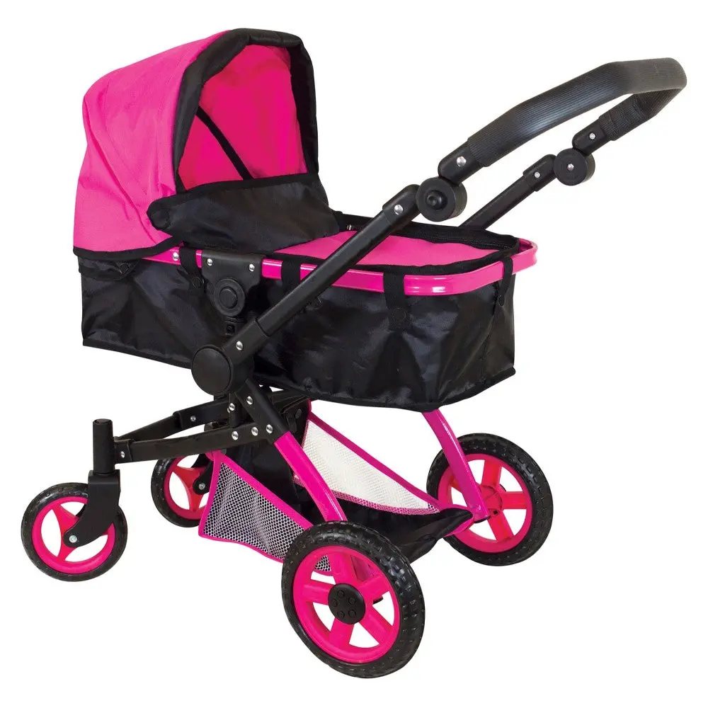 Lissi Urban Baby Doll Convertible Pram And Stroller - Red And Black 1