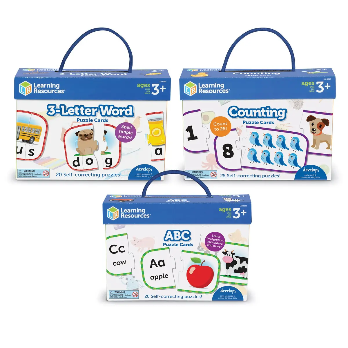 Learning Resources Puzzle Cards - Educational Set For Kids - 71 Pieces 1