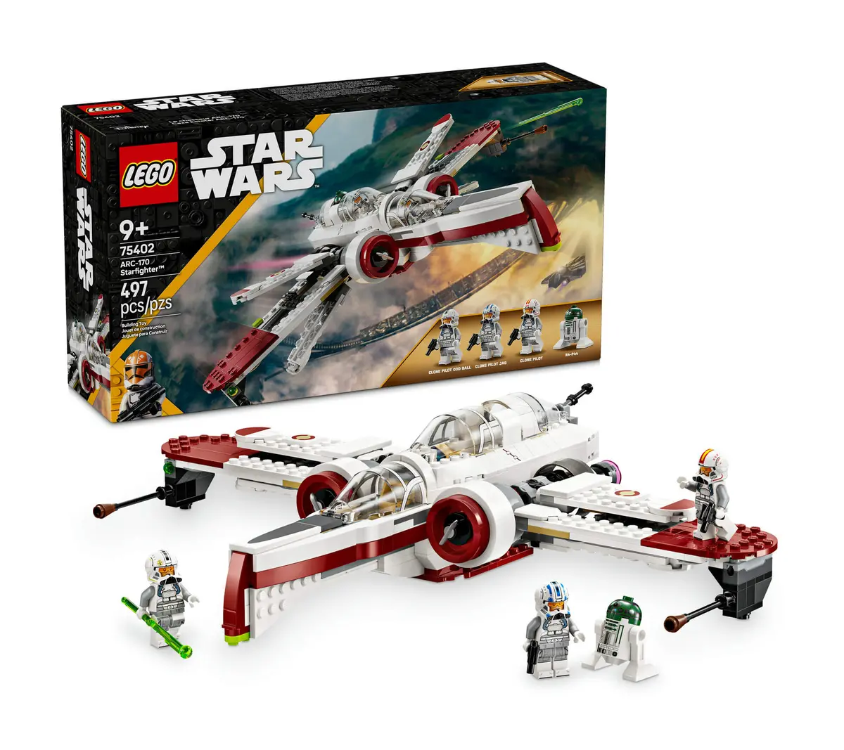 Lego Star Wars Arc-170 Starfighter Building Kit For Kids 75402, 497 Pieces 1