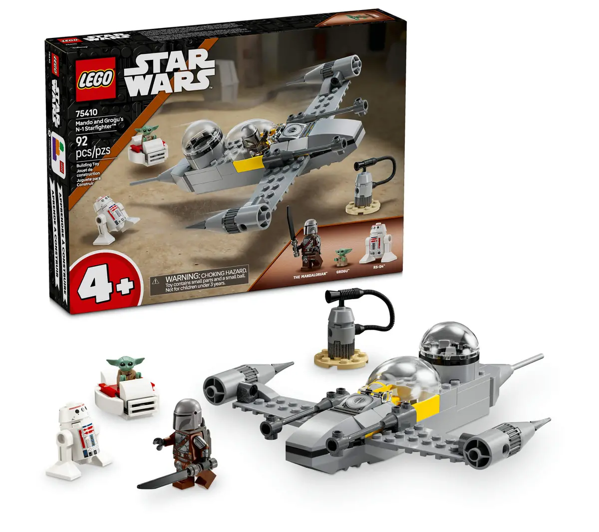Lego Star Wars Mando And Grogu's N-1 Starfighter Building Set 75410 - 92 Pieces 1