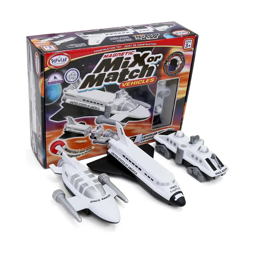 Popular Playthings Magnetic Mix Or Match Space Explorer Vehicle Set 1