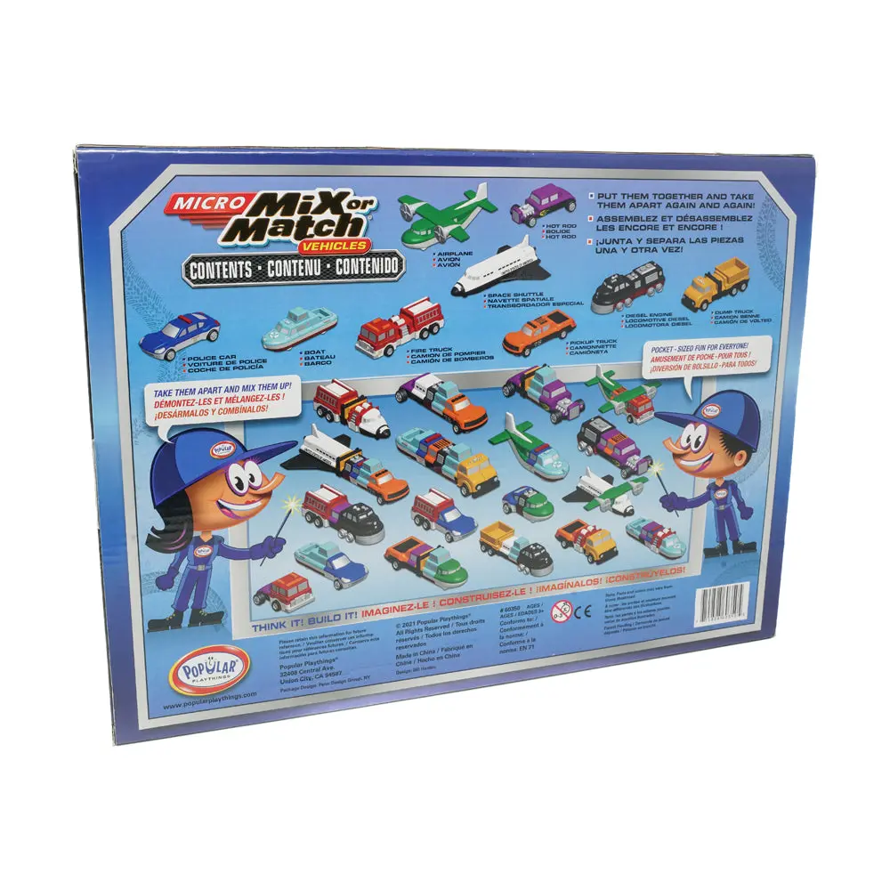 Popular Playthings Micro Mix Or Match 9-Piece Interchangeable Vehicle Set 2