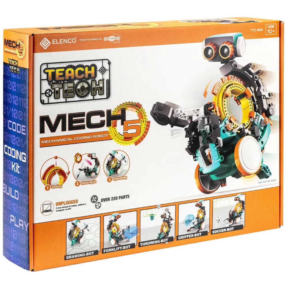 Teach Tech Mech 5 - Mechanical Coding Robot - Stem Educational Toy 1