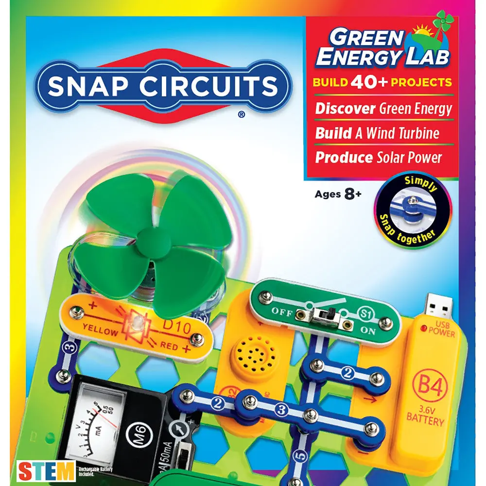 Snap Circuits Green Energy Lab - Solar, Wind & Hydro Power - Electronics Kit For Kids 8+ 1