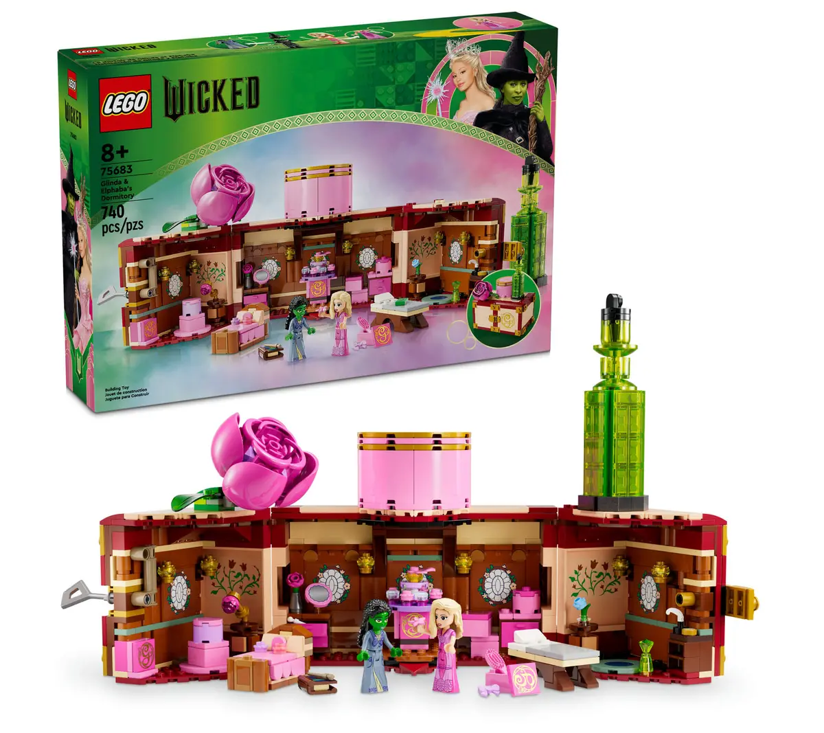 Lego Wicked 740-Piece Glinda & Elphaba’S Dormitory Collectible Toy Model - 75683 1
