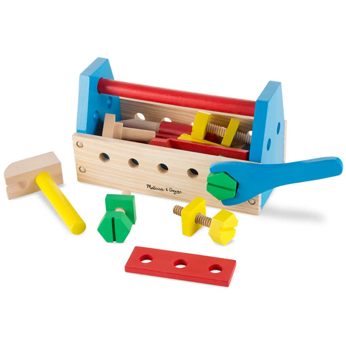 Melissa & Doug 24-Piece Wooden Take-Along Tool Kit - Pretend Play Set 1