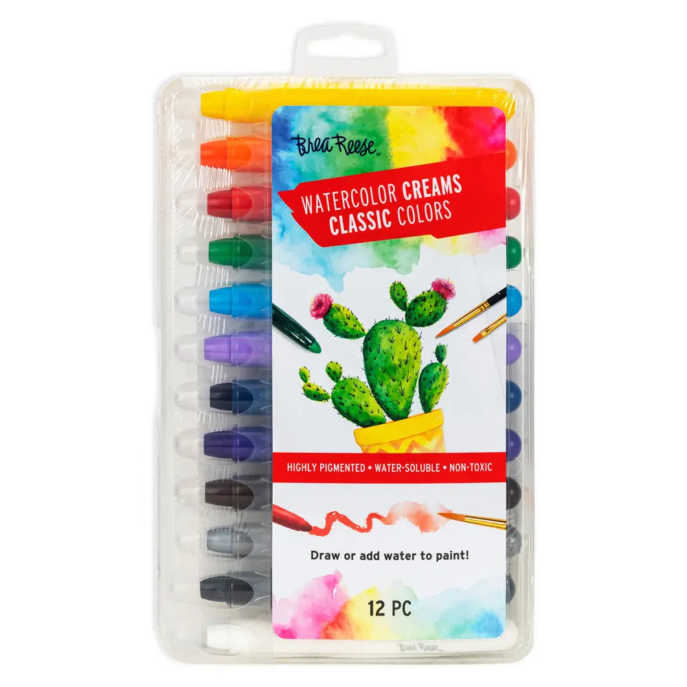 Brea Reese Classic Colors Watercolor Creams 12Pc Set - Versatile Art Kit 1