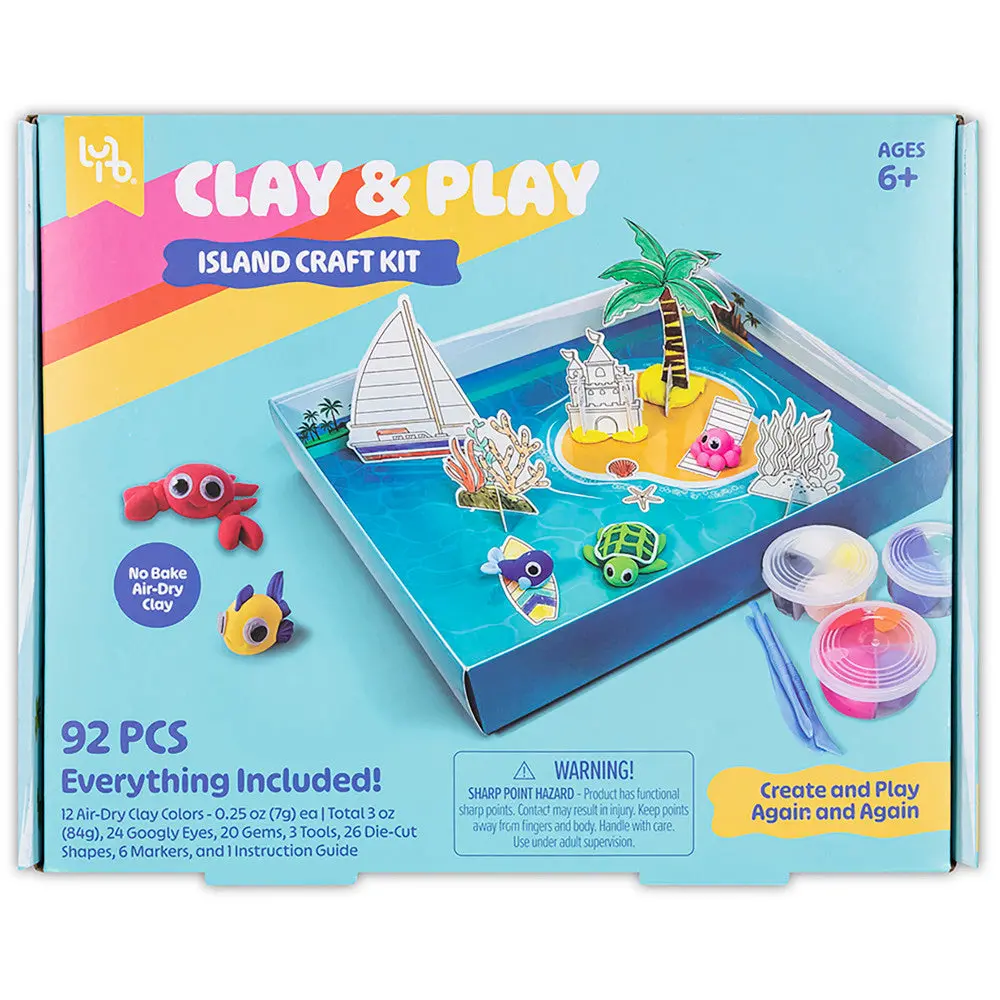 Little Yellow Bicycle Clay & Play Island Adventure Craft Kit - 92Pcs 1