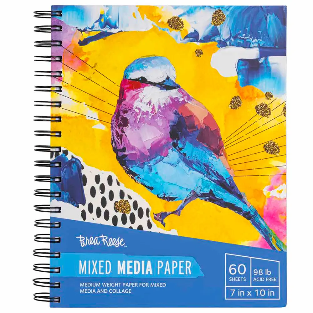 Brea Reese Mixed Media Paper Pad, 60 Sheets, 7X10 Inches, 98 Lb - Acid-Free 1