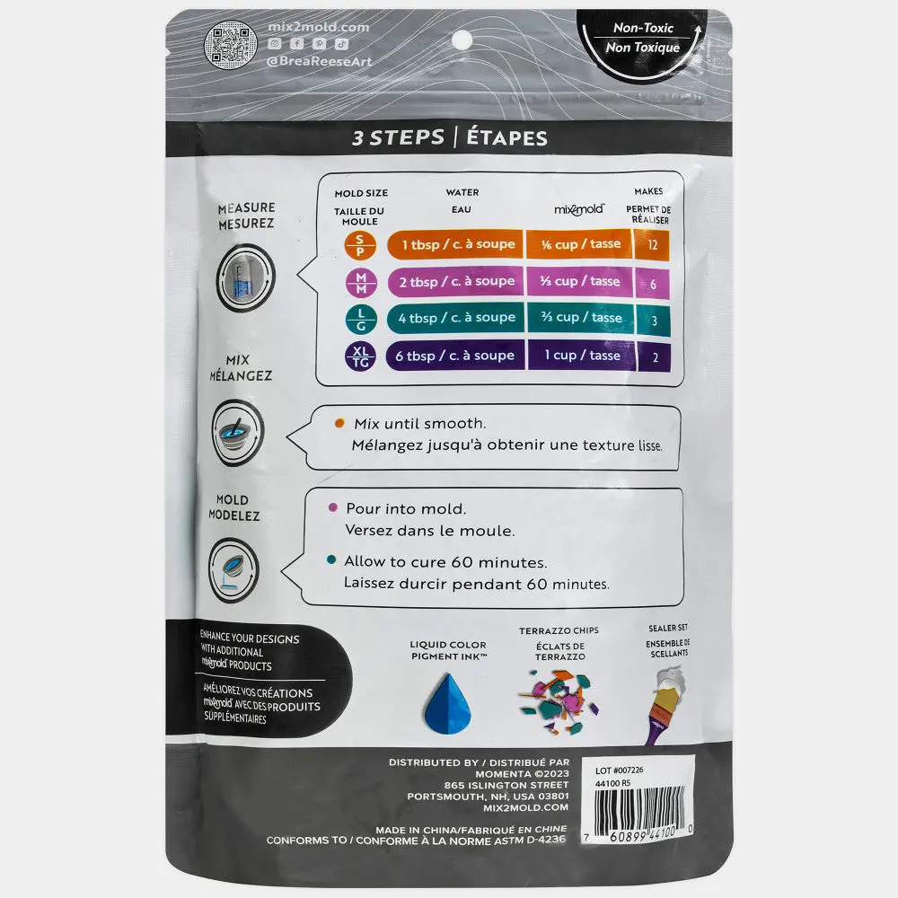 Brea Reese Mix2mold Ceramic Resin - Craft Magic White Powder, 2Lb 1