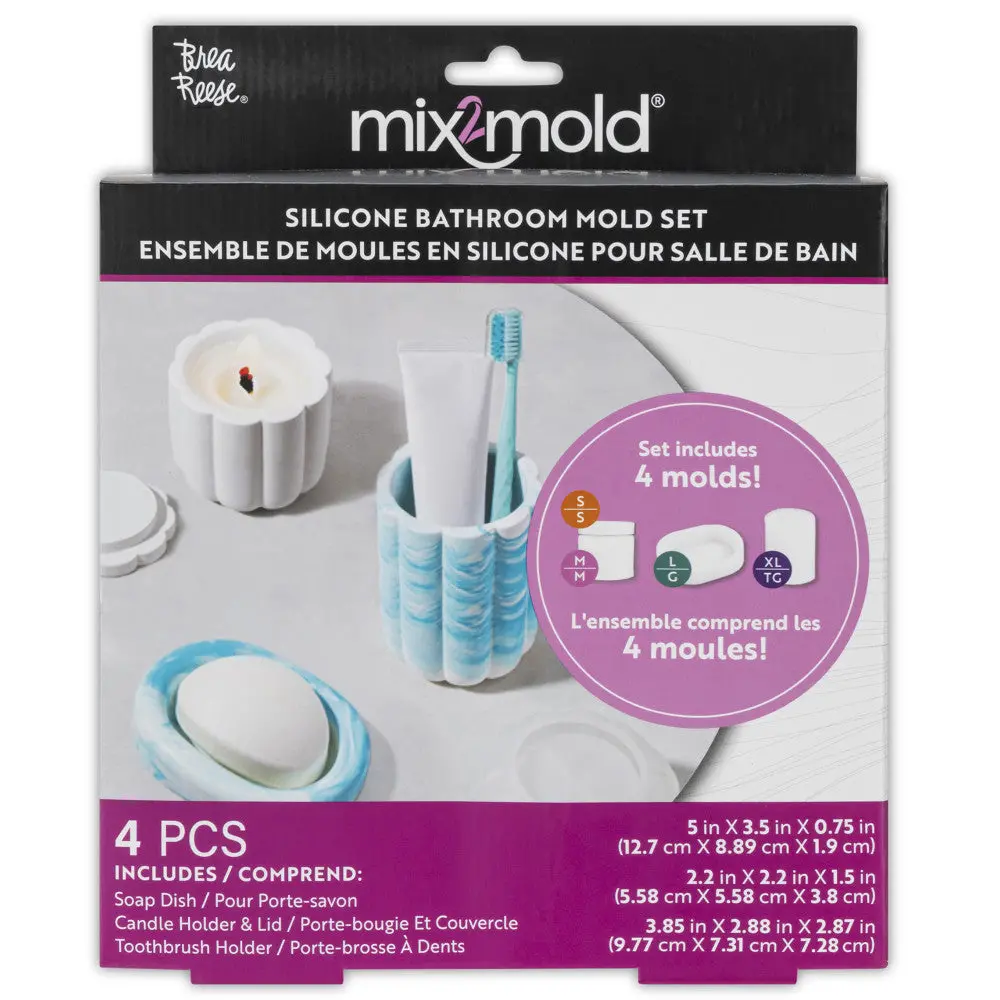 Brea Reese Mix2mold Designer Bathroom Molds Set - 4Pc 1