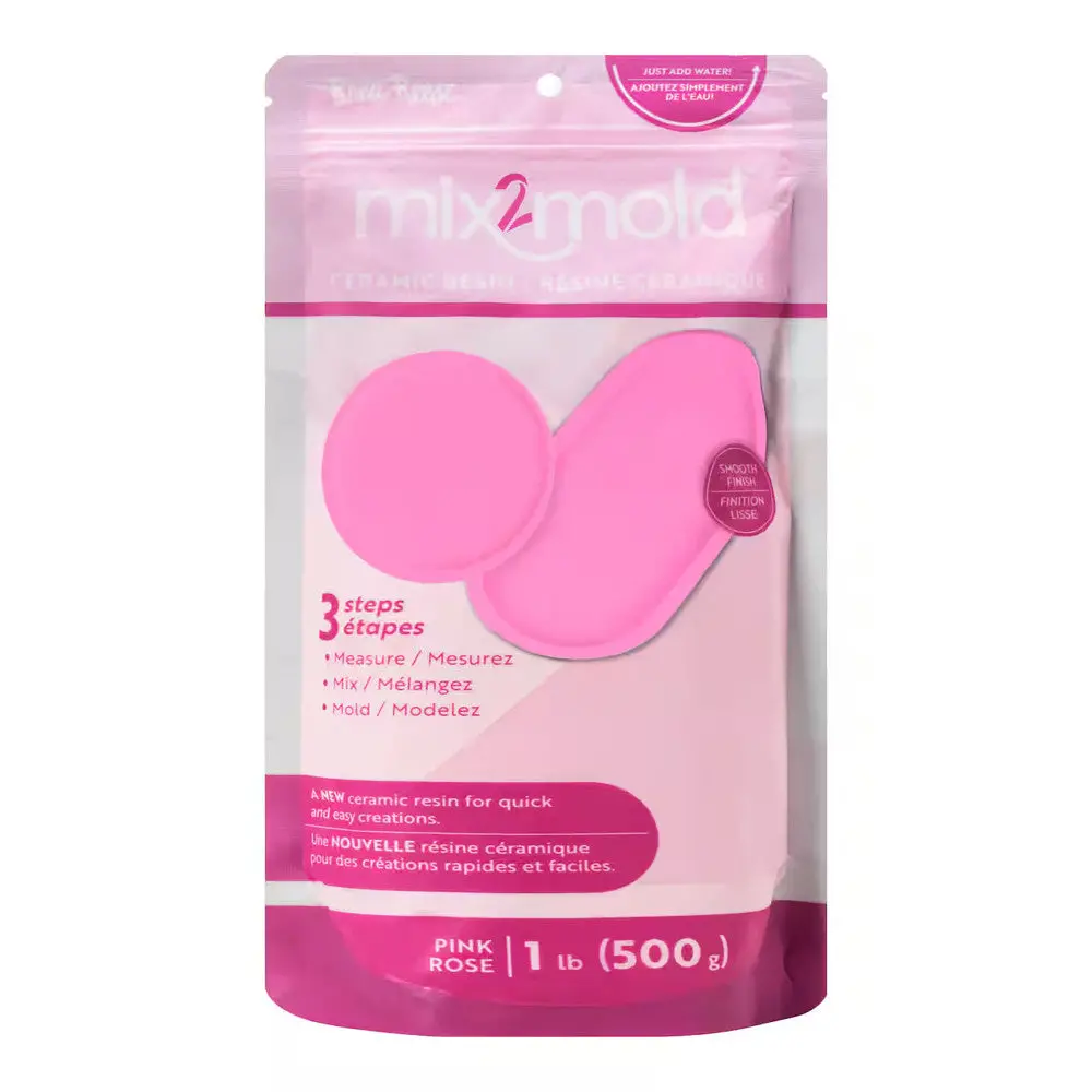 Brea Reese Mix2mold Pink Ceramic Resin Powder - 1Lb (500G) 1