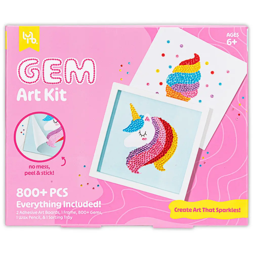 Little Yellow Bicycle Ice Cream & Unicorn Gem Art Kit - 800+ Pcs 1