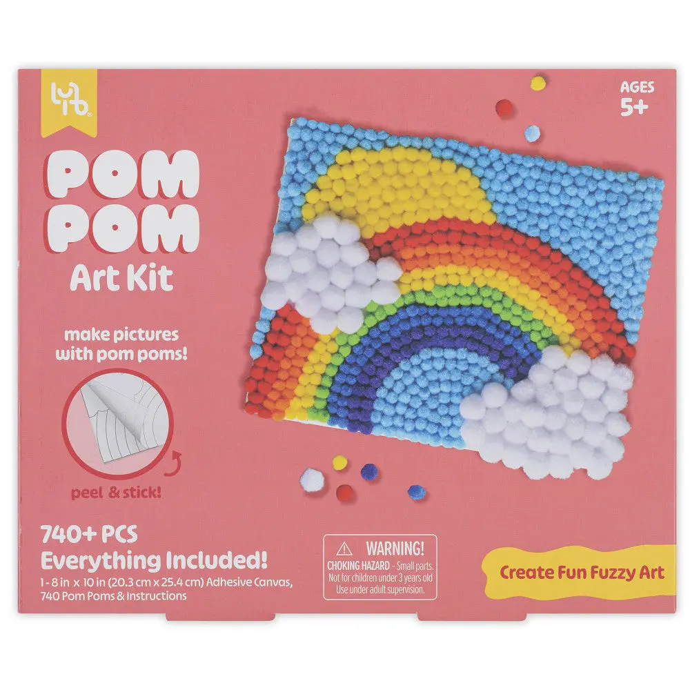 Little Yellow Bicycle: Rainbow Pom Pom Art Kit - Diy Craft Project 1