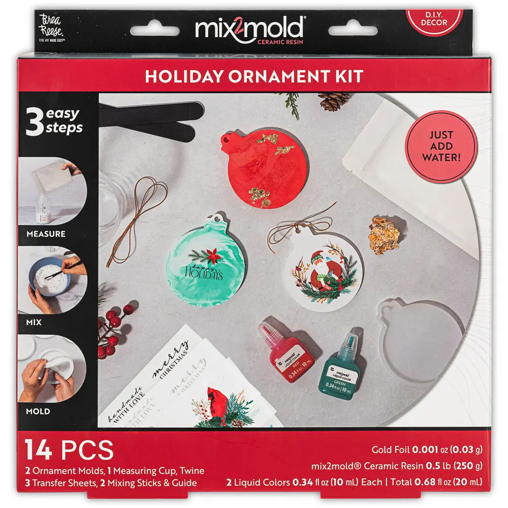 Brea Reese Holiday Mix2mold Ceramic Resin Ornament Crafting Kit 1
