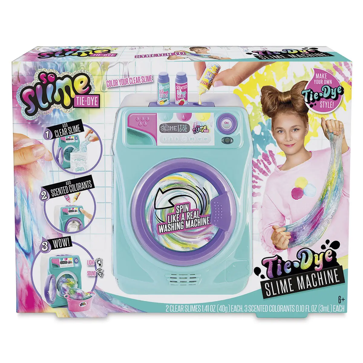 So Slime Diy Premade Tie-Dye Slime Set With Mini Washing Machine 1