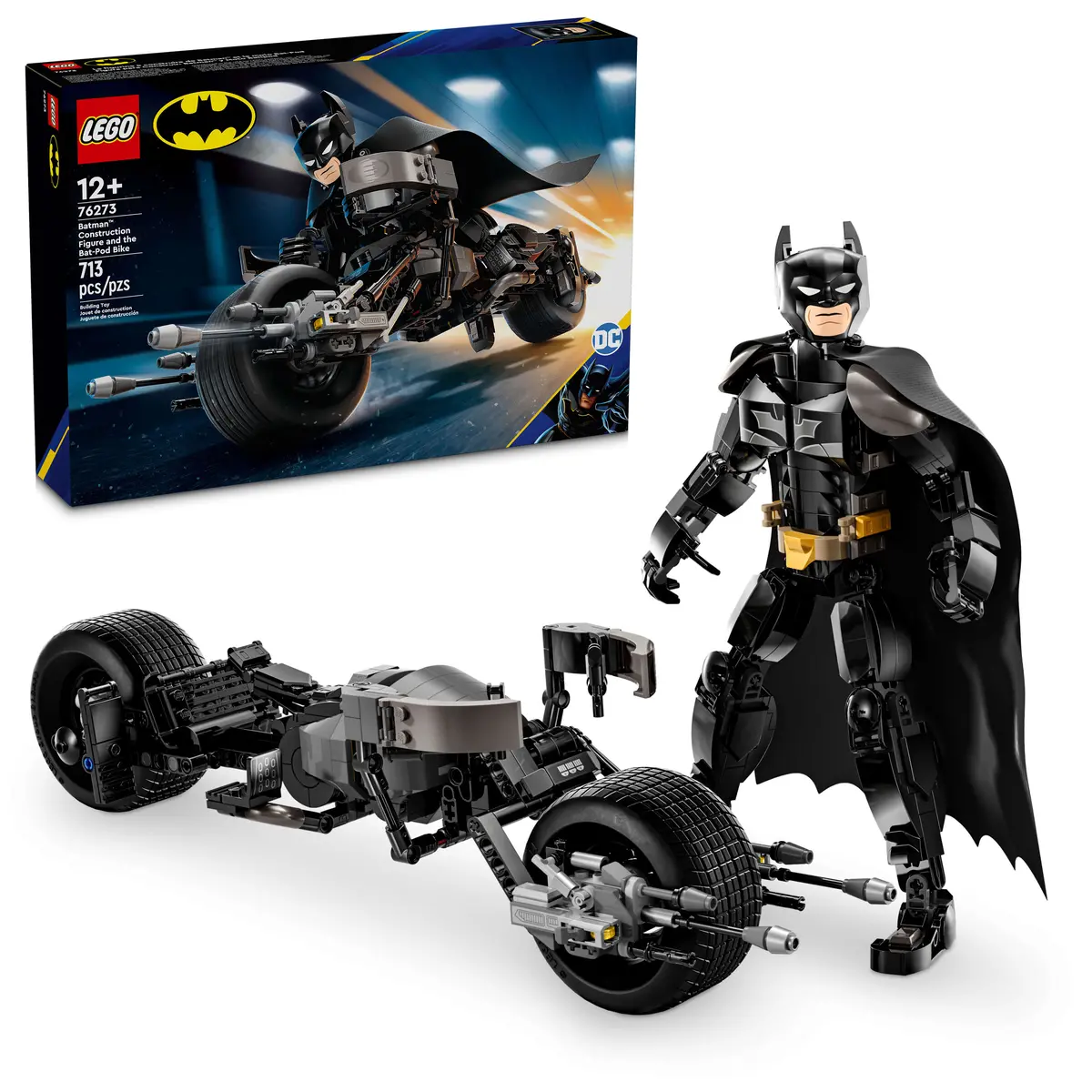 Lego Dc Batman: Dark Knight & Bat-Pod Bike Building Set 76273 - 713 Pieces 1