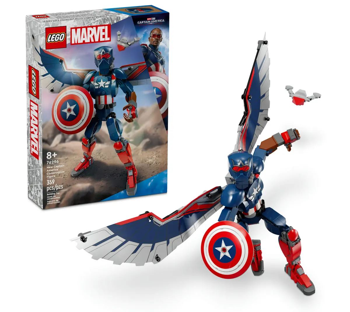 Lego Marvel 359-Piece New Captain America Construction Figure - 76296 1
