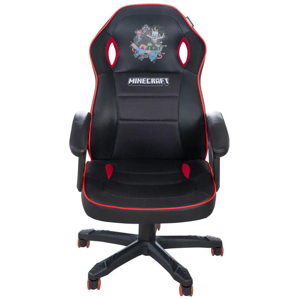 Minecraft Adventure Gaming Chair - Black-Red - Adult Desk Throne 1
