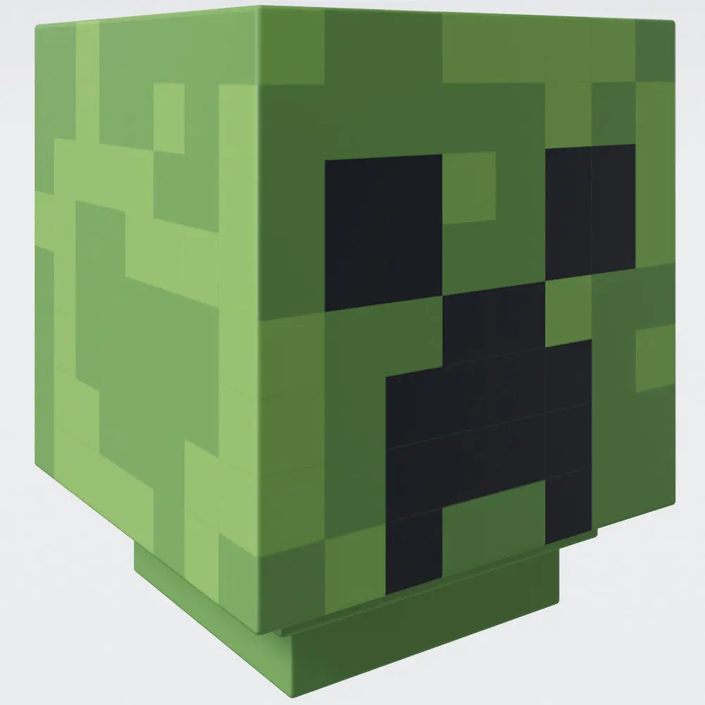 Minecraft Creeper Led Night Light - 4" Green Pixel Cube 1