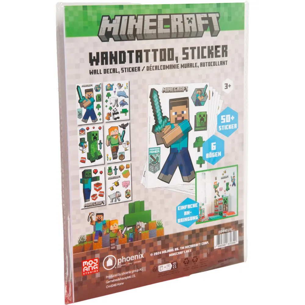 Minecraft Adventure Wall-Clings: 50+ Premium Vinyl Stickers And Decals 1