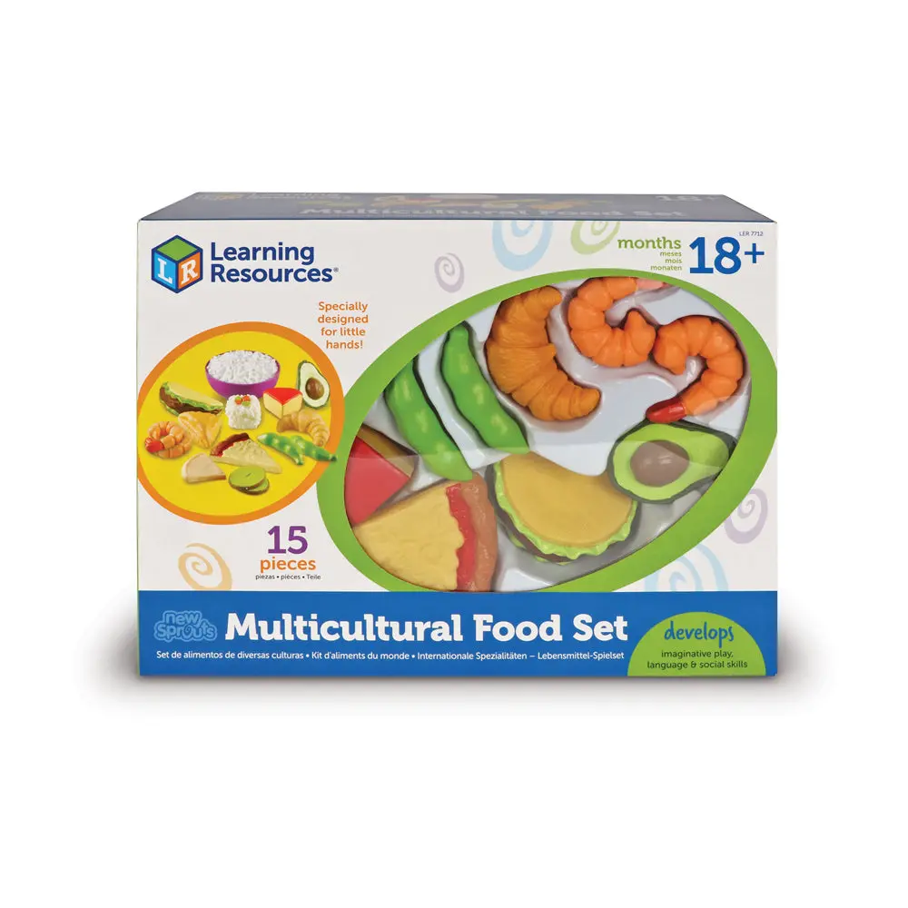 Learning Resources New Sprouts 15-Piece Multicultural Food Play Set 1
