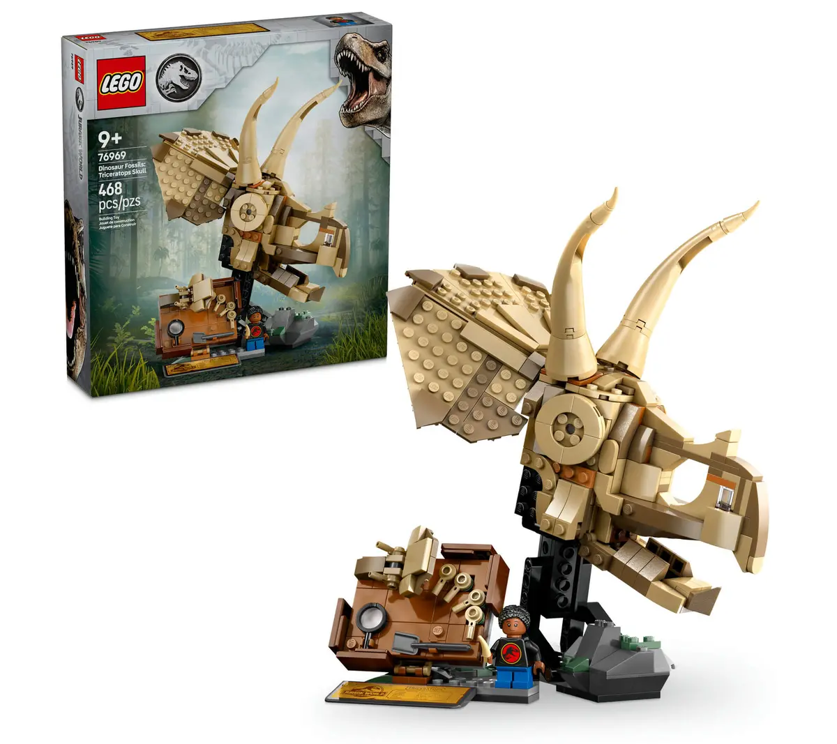Lego Jurassic World Dinosaur Fossils Triceratops Skull Model Set 76969 1