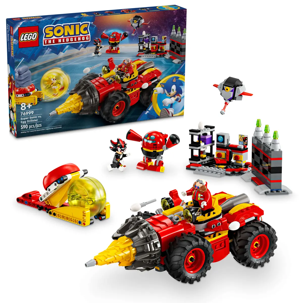 Lego Sonic The Hedgehog Super Sonic Vs. Egg Drillster 76999 Building Set 1