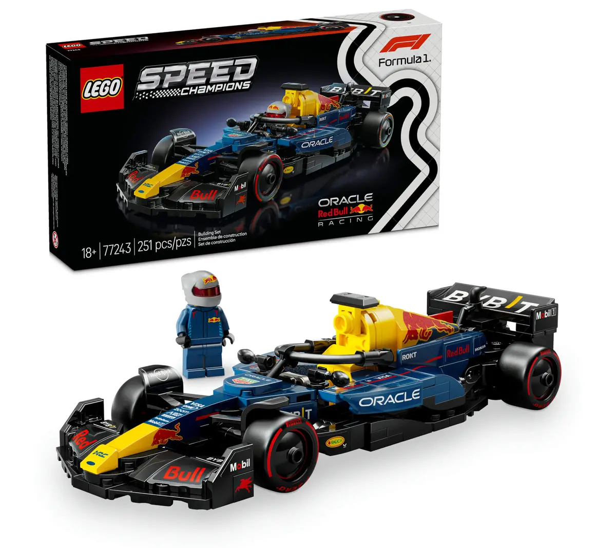 Lego Speed Champions Oracle Red Bull Racing Rb20 F1 Race Car Model Kit - 251 Pieces 1