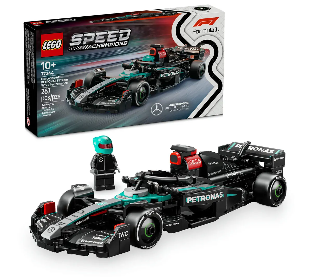 Lego Speed Champions Mercedes-Amg F1 W15 Race Car Toy Vehicle 77244 1