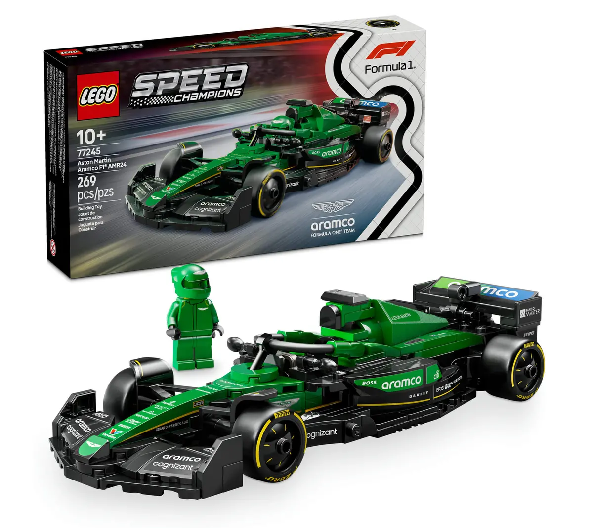 Lego Speed Champions Aston Martin Aramco F1 Amr24 Race Car Set - 269 Piece 1