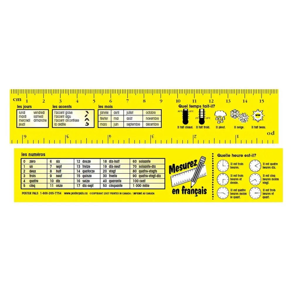 Poster Pals French Vocabulary Learning Bookmarks - 64-Pack Educational Tool 1