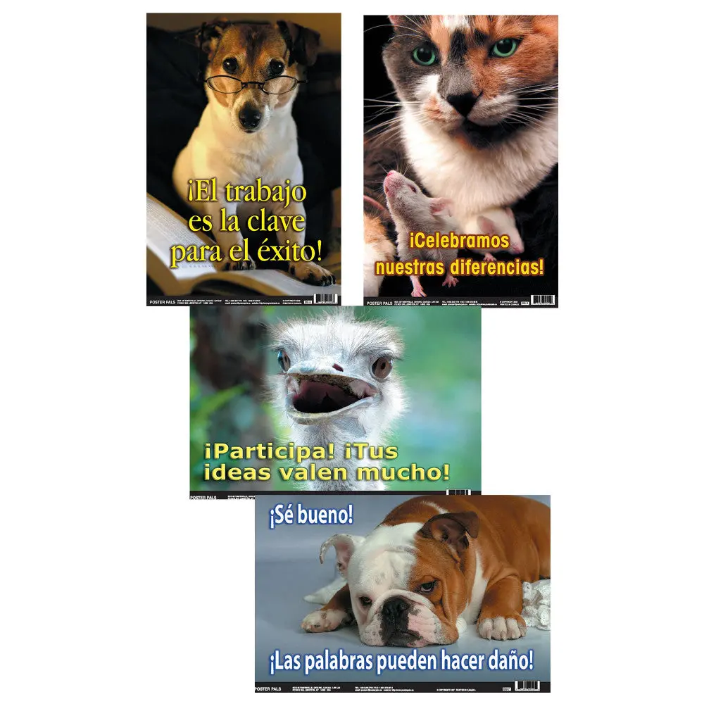 Poster Pals Spanish Language Educational Photo Posters - Set Of 4 1