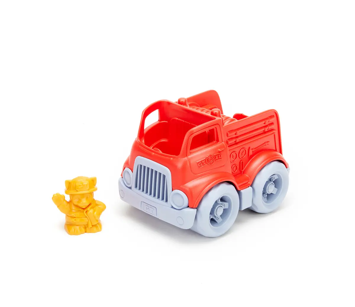 Green Toys Eco-Friendly Mini Fire Engine With Firefighting Cat Character 1