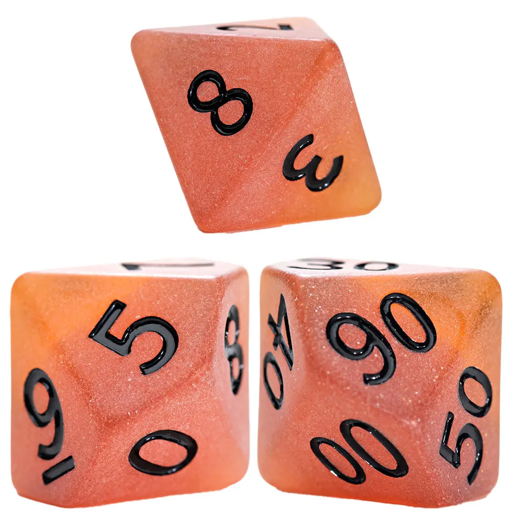 Gate Keeper Games Sea Glass Dice: Firebrand - 7Pc Rpg Set 1