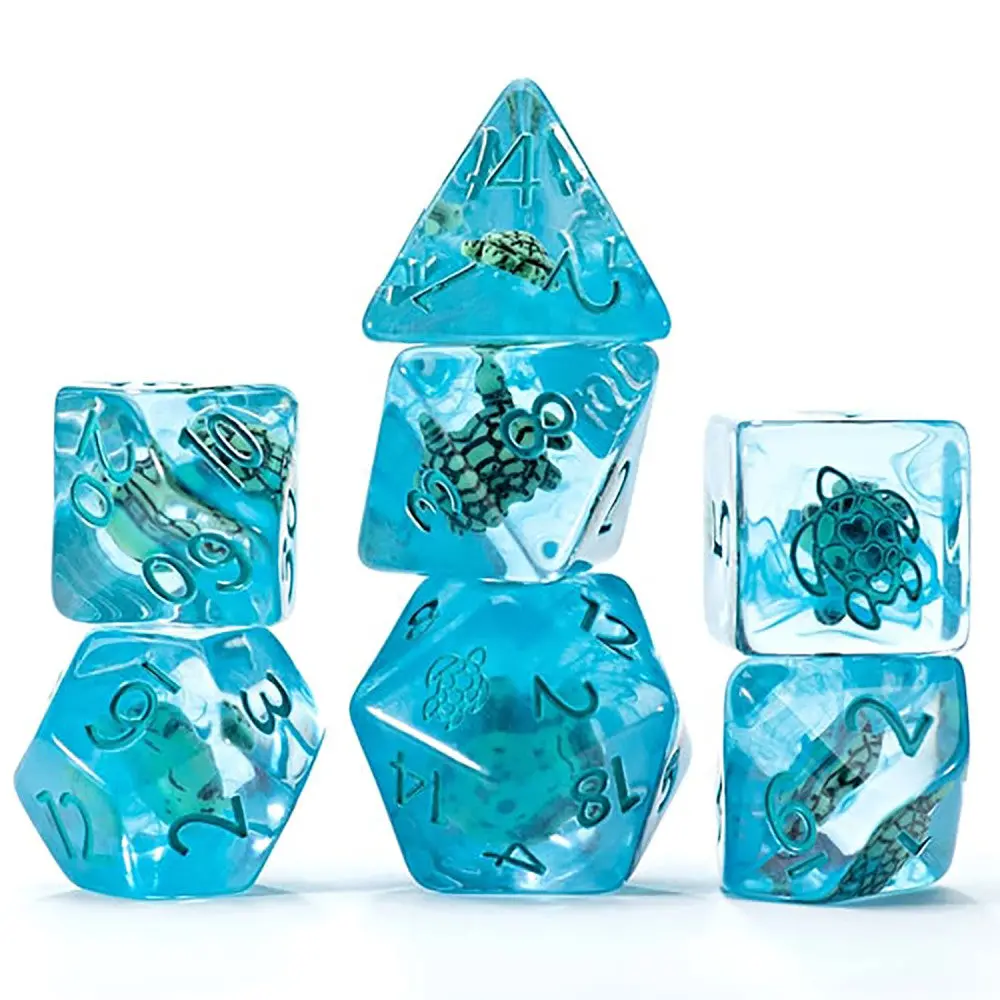 Gate Keeper Games Sea Turtle Inclusion Dice: 7Pc Rpg Set 1