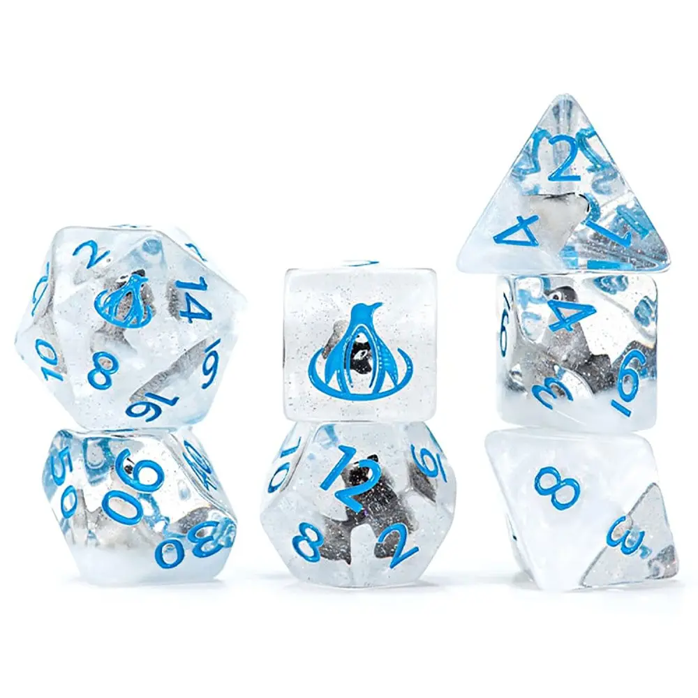Gate Keeper Games And Dice: Inclusion Dice: Penguin Dice - 7Pc Rpg Set 1