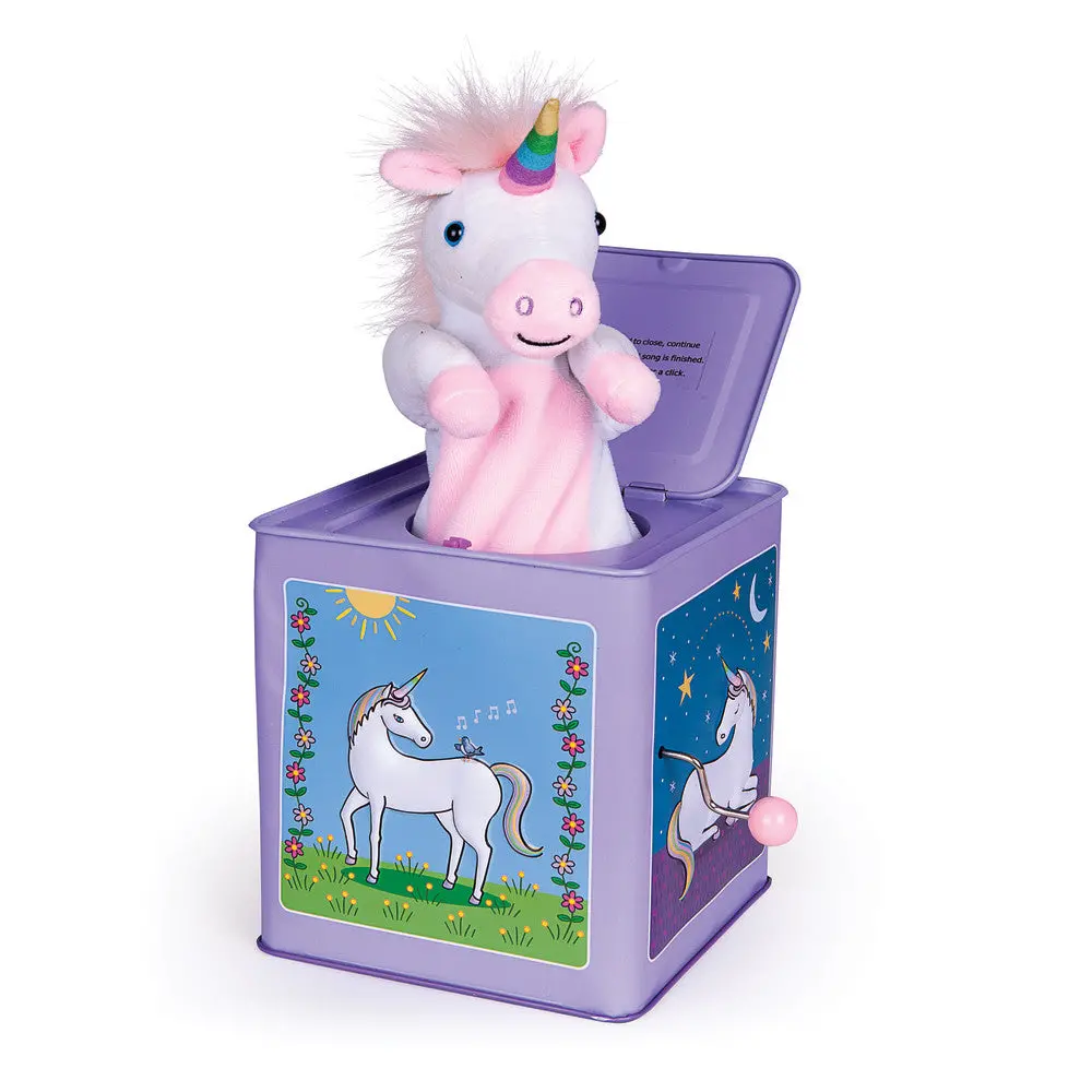 Jack Rabbit Creations Unicorn Musical Jack In The Box Toy - Colorful 1
