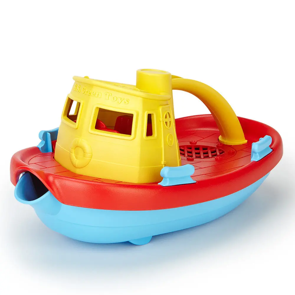 Green Toys My First Tugboat - Yellow Top - Eco-Friendly Floating Toy For Toddlers 1