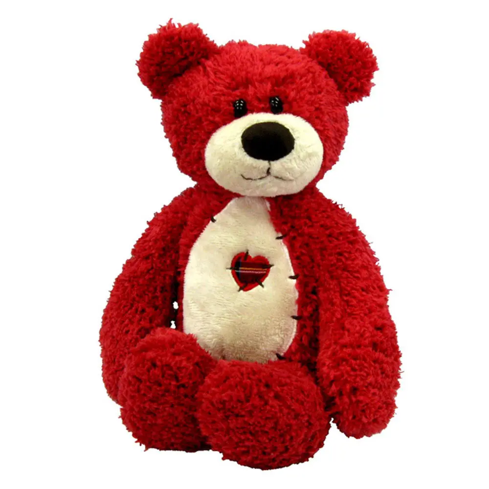 First And Main Tender Teddy - 8 Inch Plush - Red 1