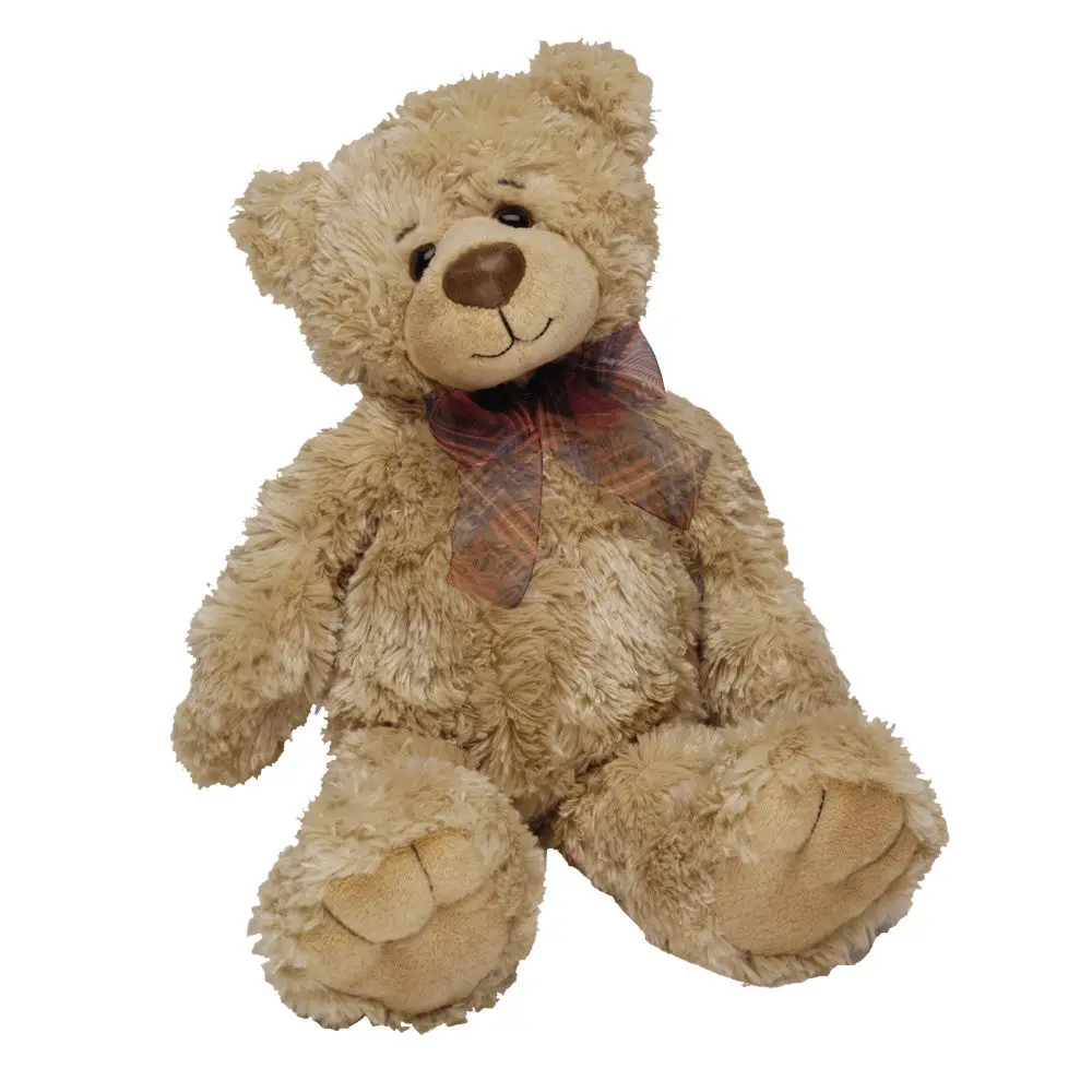 First And Main 7 Inch Regis Plush Teddy Bear - Light Brown With Organza Bow 1