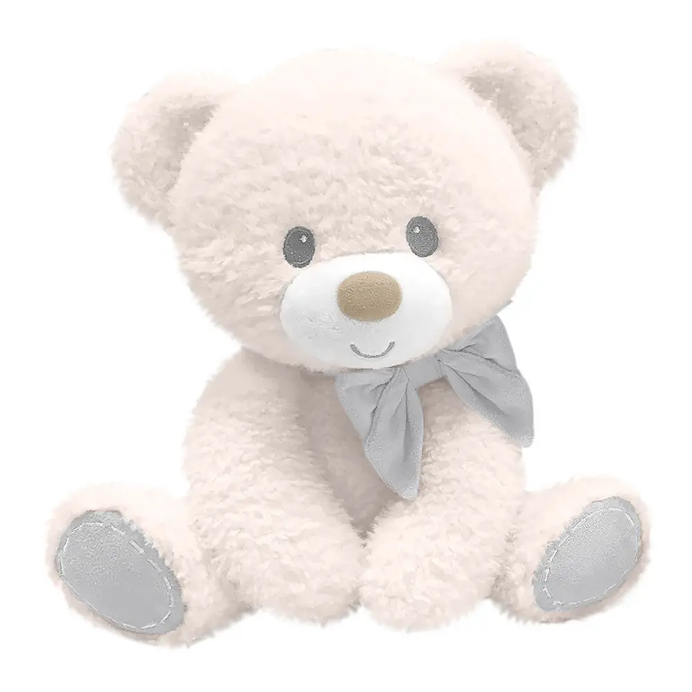 First And Main 10 Inch Ivory Tumbles Bear Plush - Embroidered Features 1