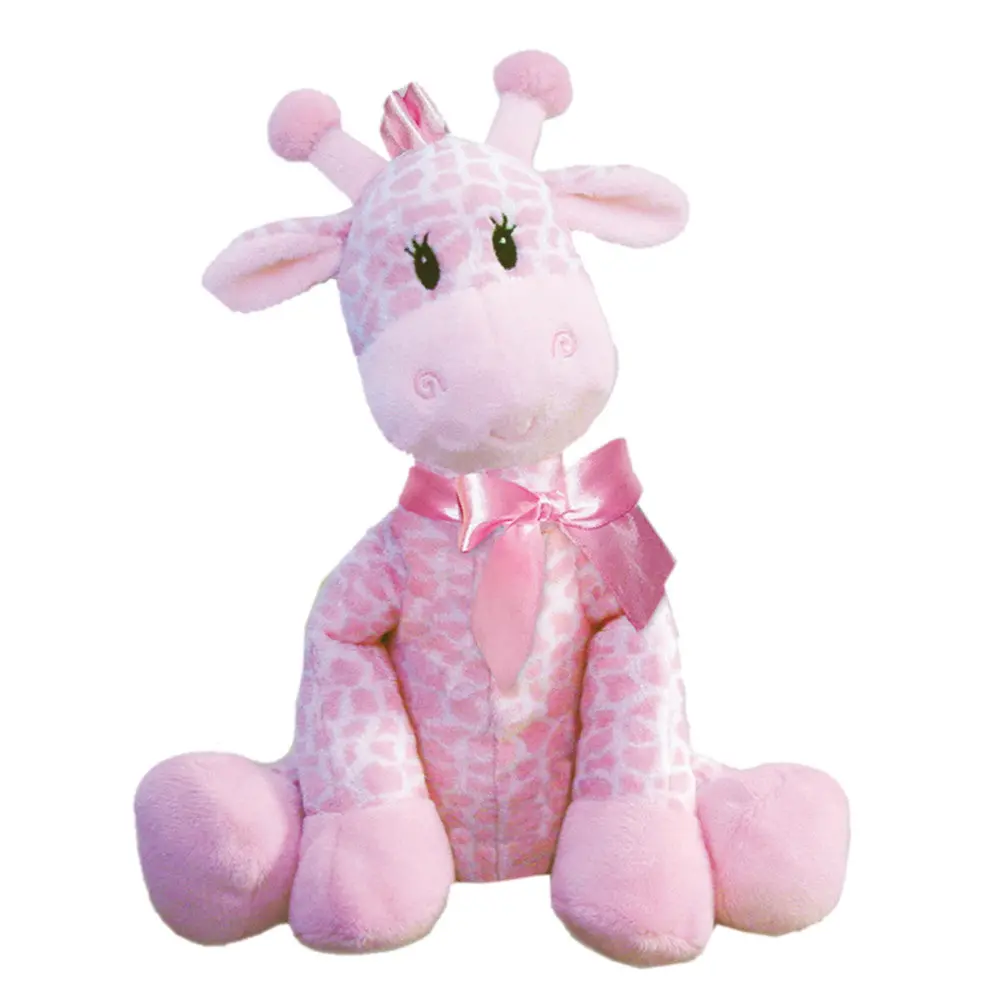 First And Main 11 Inch Jingles Plush Giraffe - Pink 1