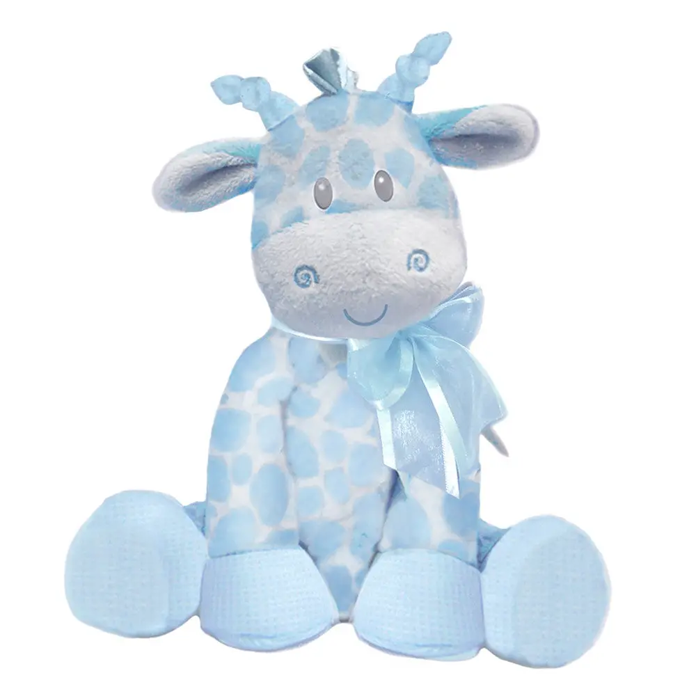 First And Main Jingles 11 Inch Plush Sitting Giraffe - Blue 1