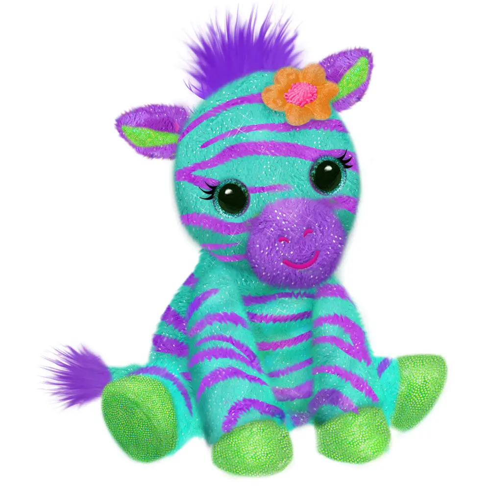 First And Main Fantazoo 10 Inch Plush Zena Zebra - Cuddly Stuffed Animal 1