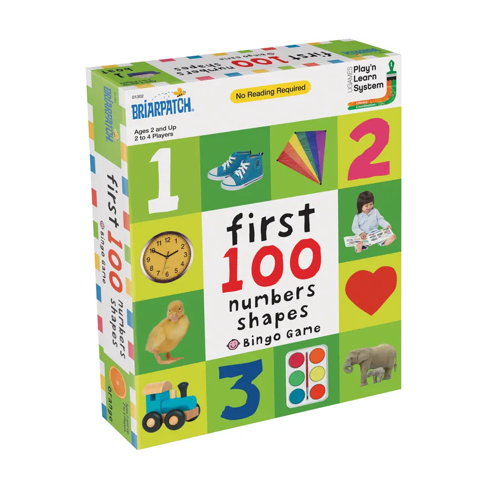 First 100 Numbers Shapes Educational Bingo Game By Briarpatch 1