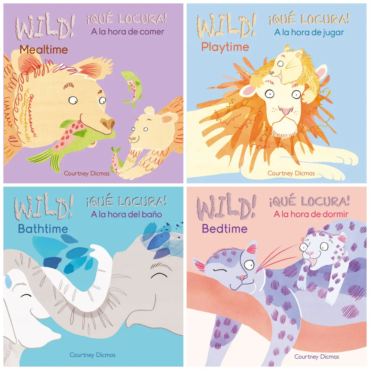 Child's Play Books Wild! Bilingual Board Book Set, 4-Pack 1