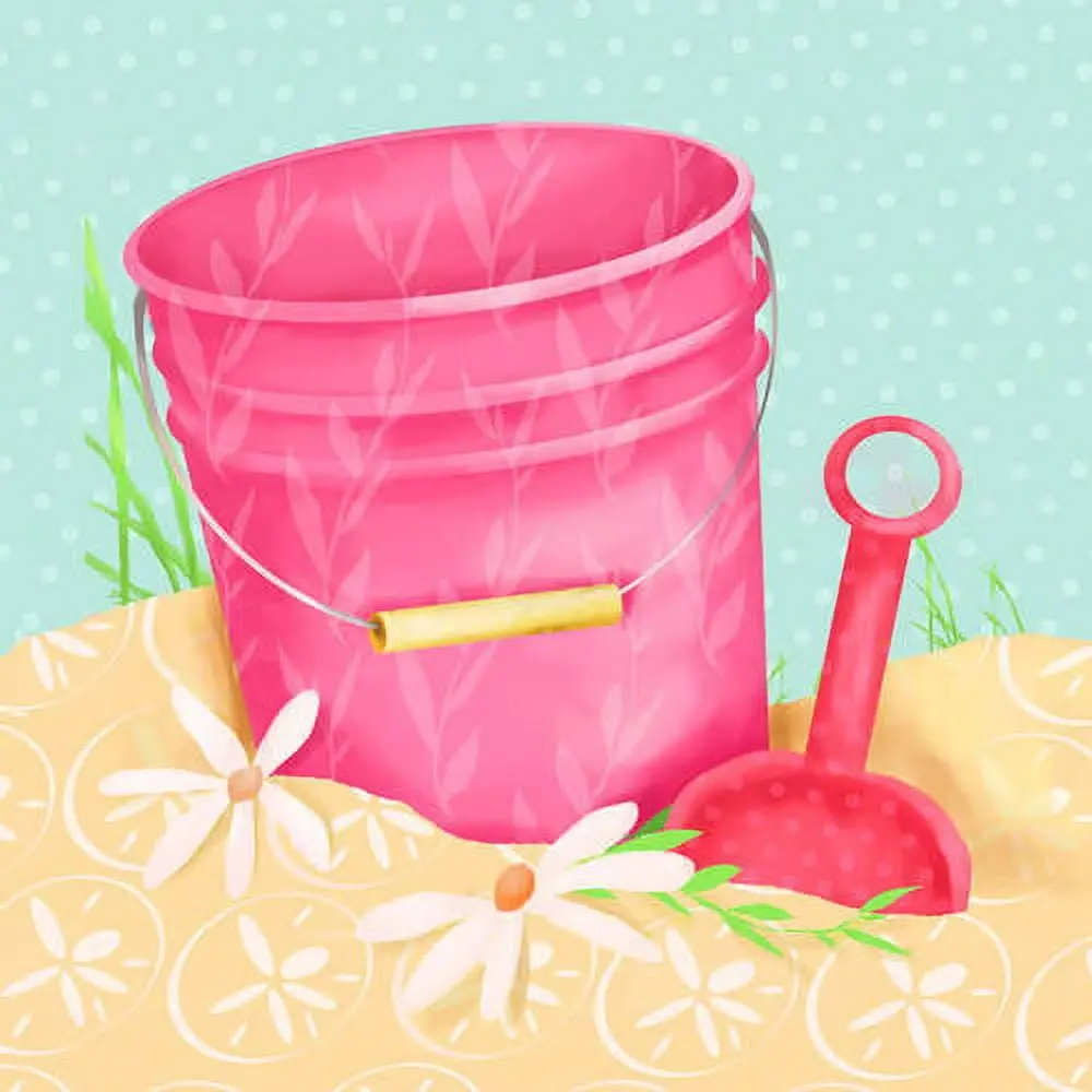Oopsy Daisys - Shovel And Pink - Handcrafted Canvas Wall Art 1