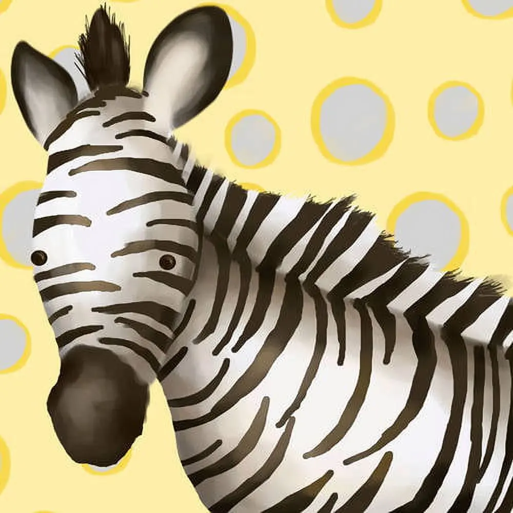 Oopsy Daisy Zoey The Zebra 10 Inch Canvas Wall Art - Pink 1